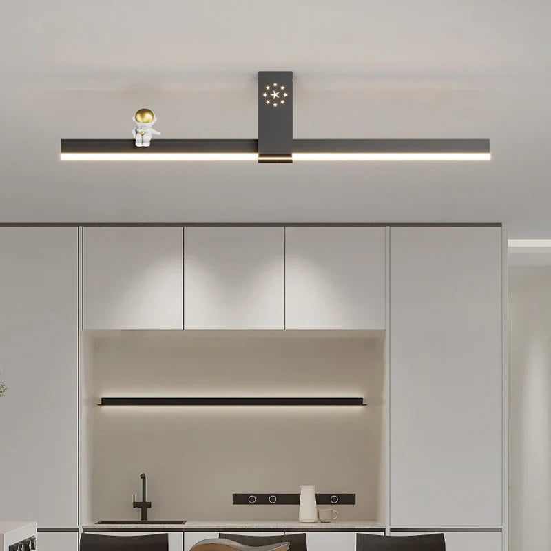 lámpara colgante nórdica minimalista banda led creativa personalidad