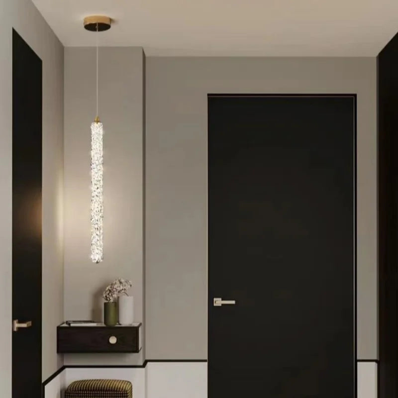 lámpara de cristal de lujo para interior moderno y elegante