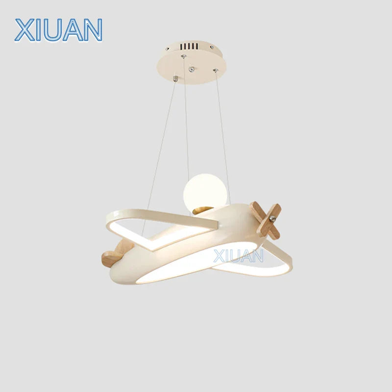lámpara colgante creativa en forma de avión para niños