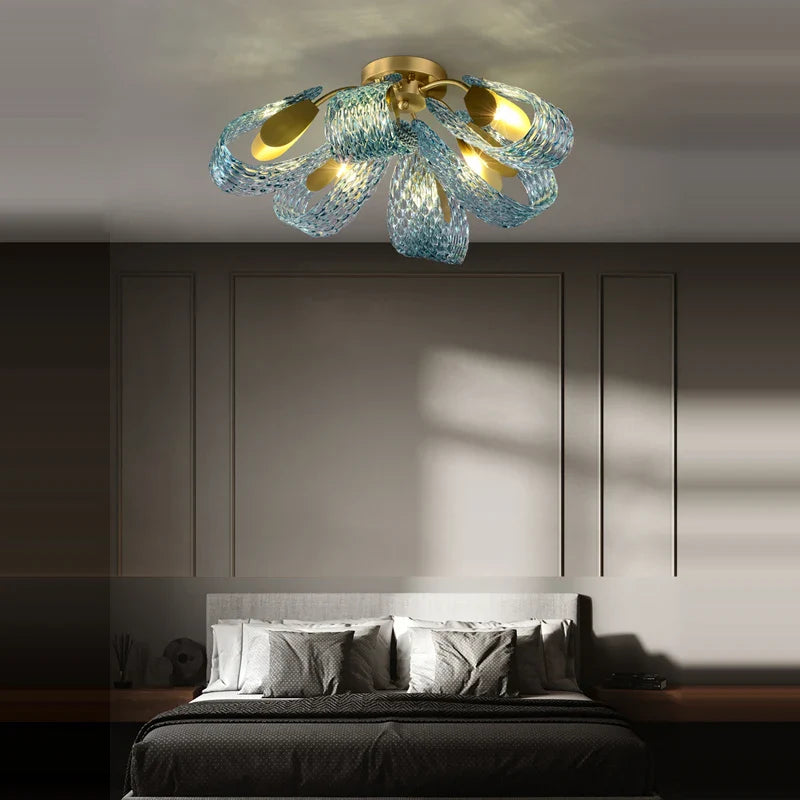 lámpara led cristal colgante iluminación lámpara