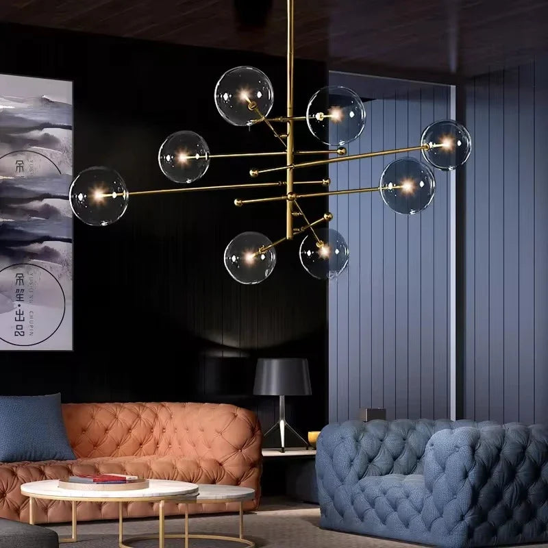 lámpara LED de vidrio para interior moderno decorativo