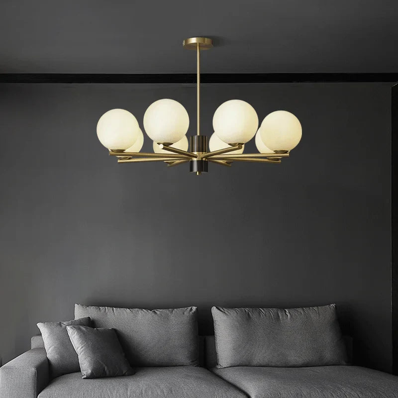 lámpara de diseño creativo minimalista nórdico en cobre para interior elegante