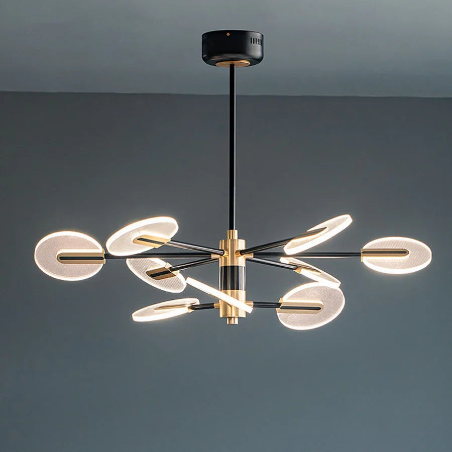 lámpara nórdica de hierro con led rotativa creativa