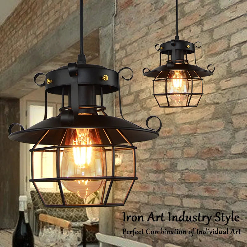 lustre suspendido vintage creativo para café y restaurante