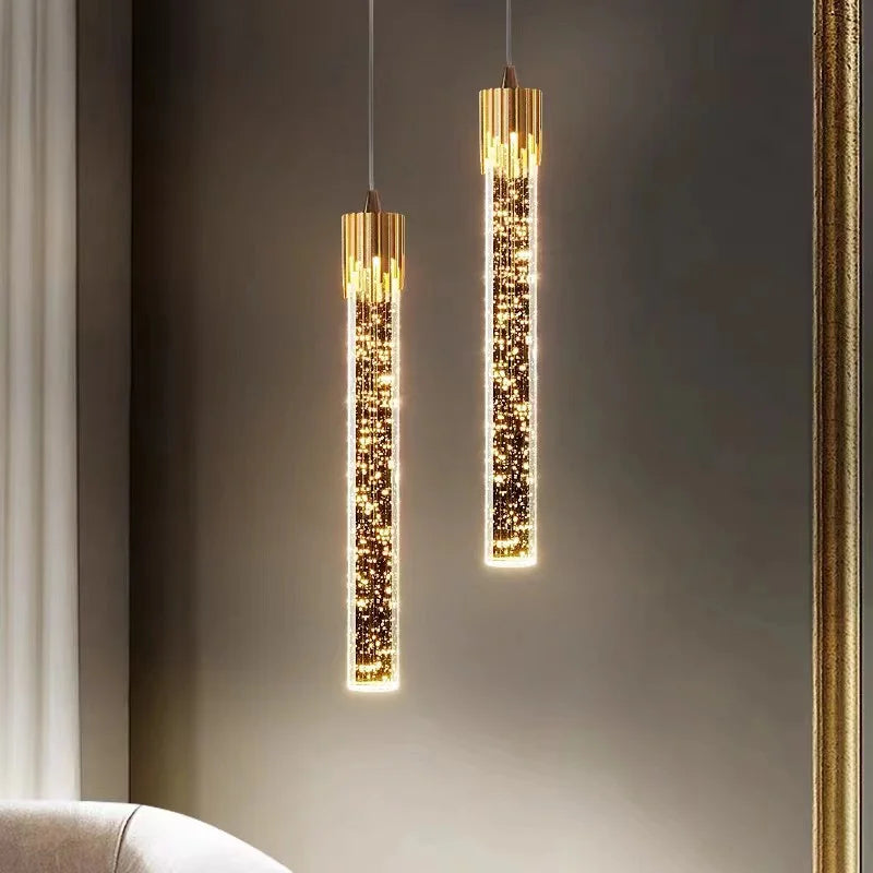 lustre de cristal led moderno para hotel y bar creativo