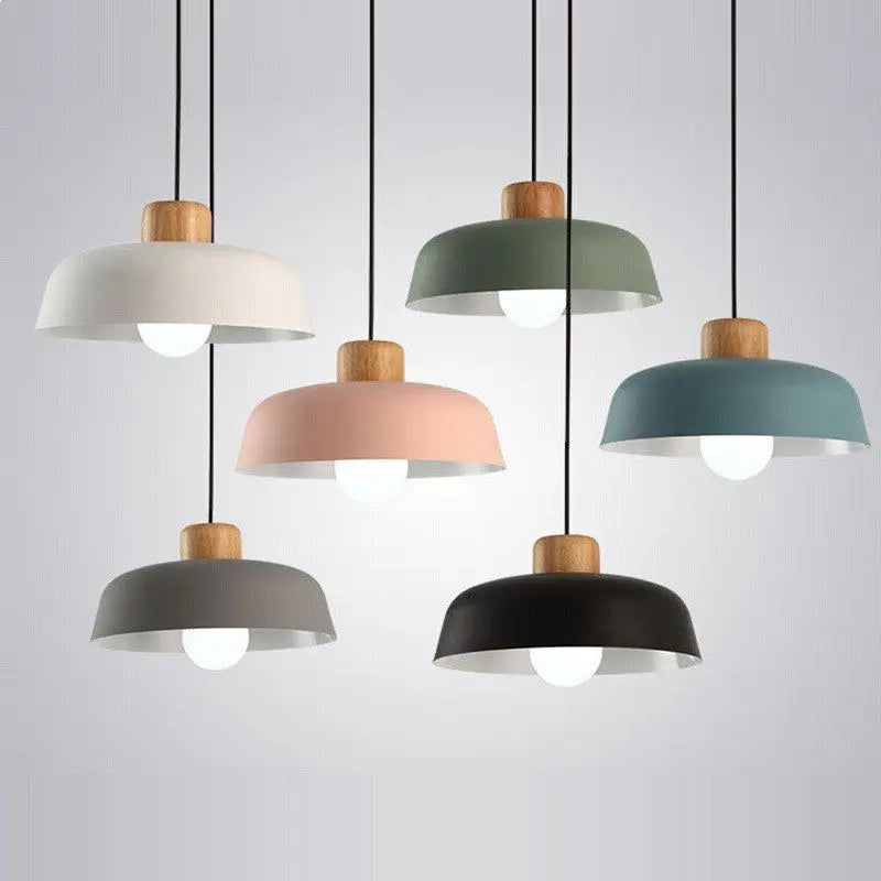lustre estilo nórdico en aluminio macaron LED decorativo