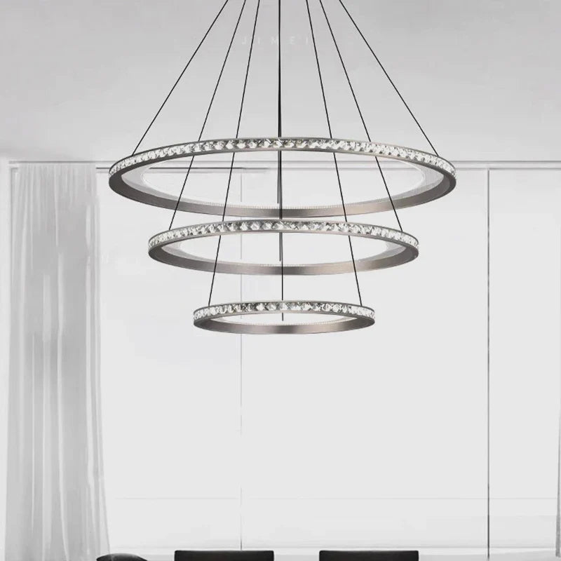lámpara moderna colgante con iluminación led interior