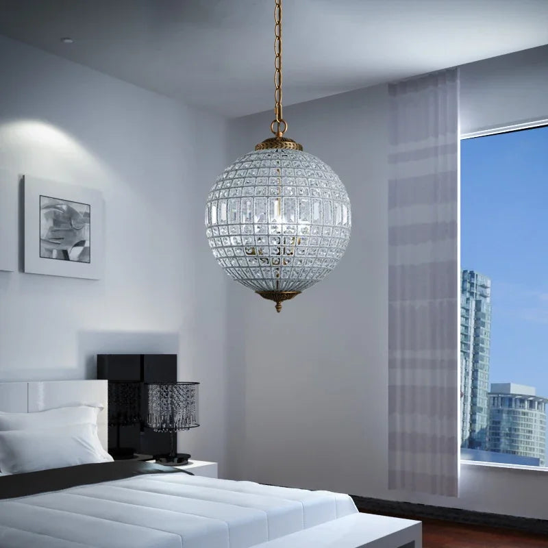lámpara vintage de cristal estilo lujo moderno para decoración interior