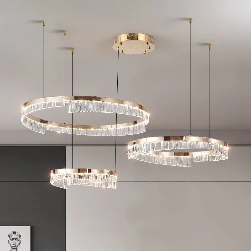 lámpara colgante led moderna 2023 en aluminio para iluminación de lujo