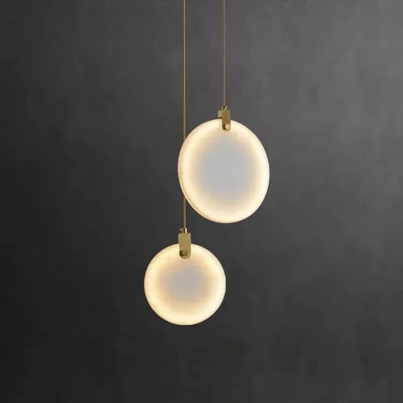 lustre colgante moderno de mármol para decoración redonda