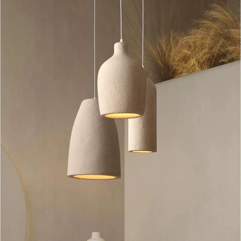 lustre wabi-sabi moderno hecho a mano LED irregular loft decorativo