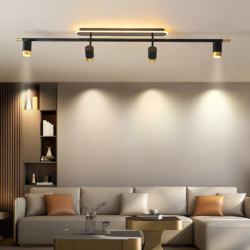 Lámpara colgante negra LED contemporánea elegante