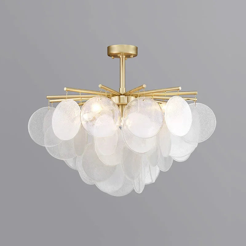 lámpara de vidrio nórdica de hierro para decoración de lujo