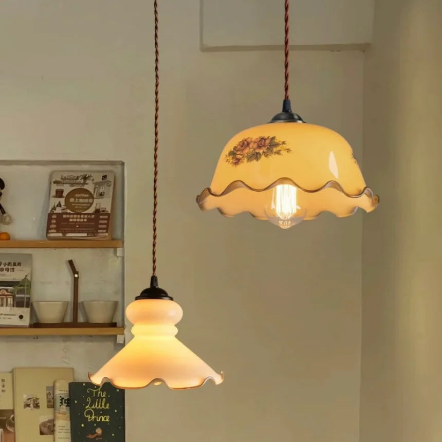 Lámpara colgante de vidrio vintage industrial moderna