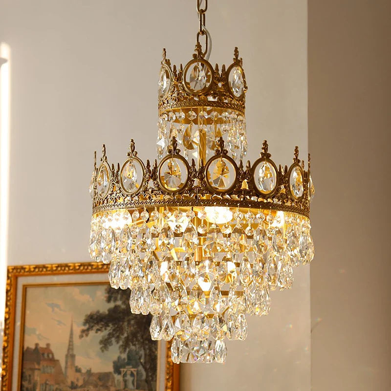 lámpara colgante retro de cristal para iluminación interior decorativa