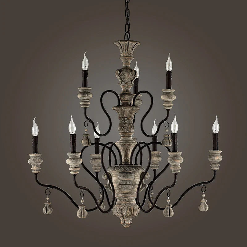 lámpara vintage de hierro forjado estilo industrial para decoración moderna