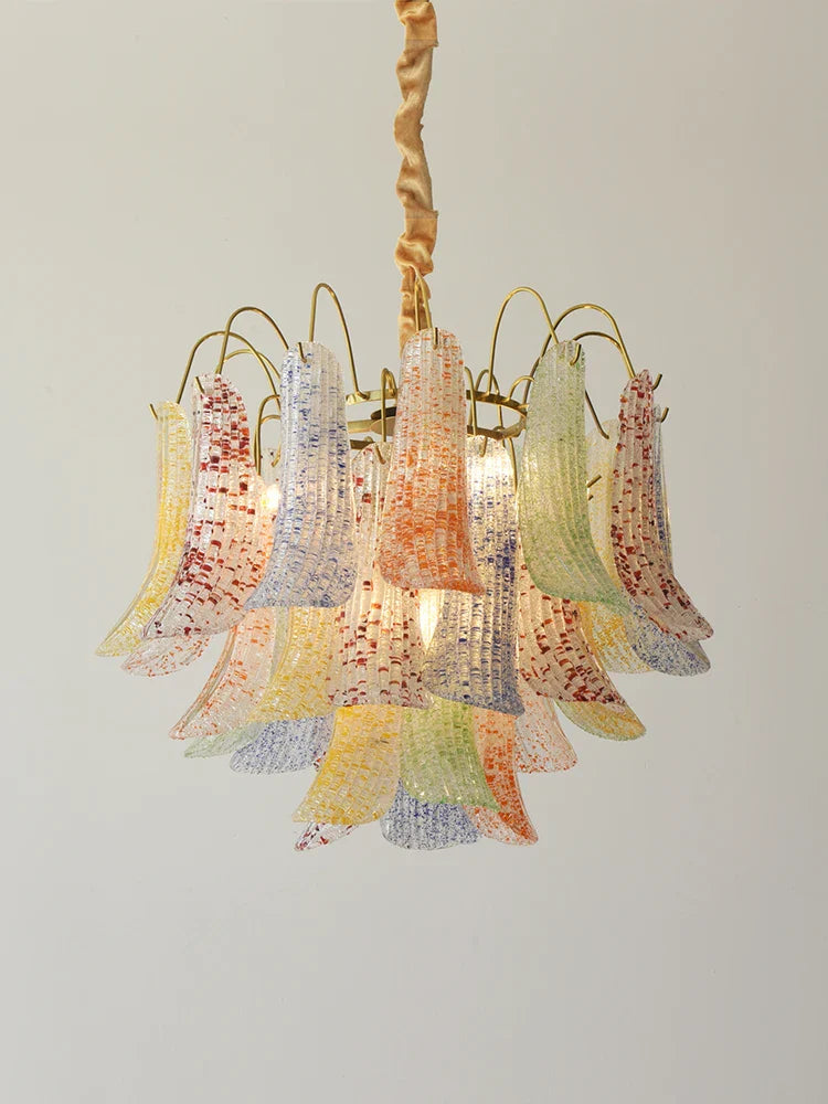 lámpara de cristal de lujo retro para interior elegante
