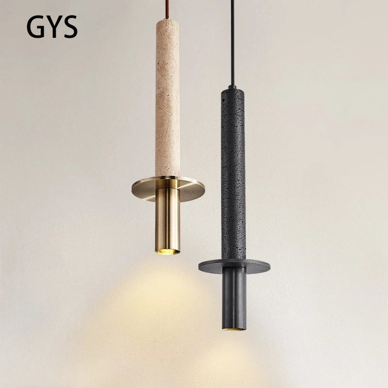 Lámpara colgante LED moderna nórdica línea larga simple