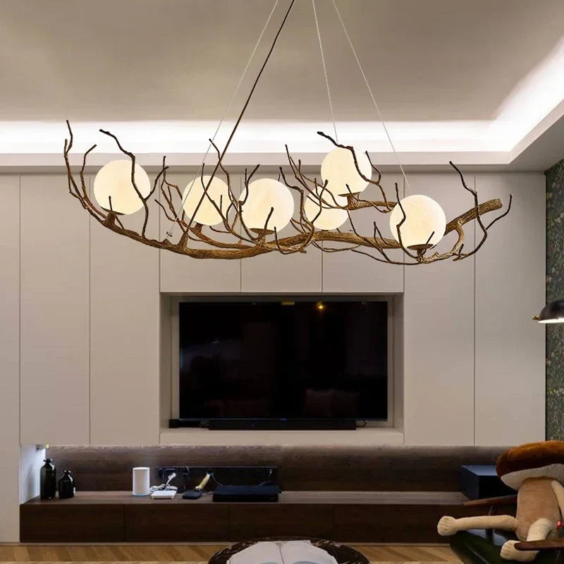 Lámpara vintage LED de madera natural