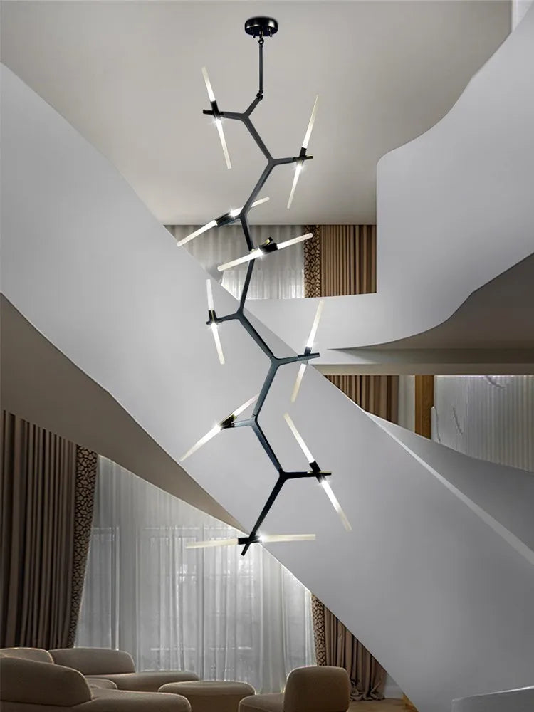 lámpara moderna led rotativa sencilla para dúplex loft