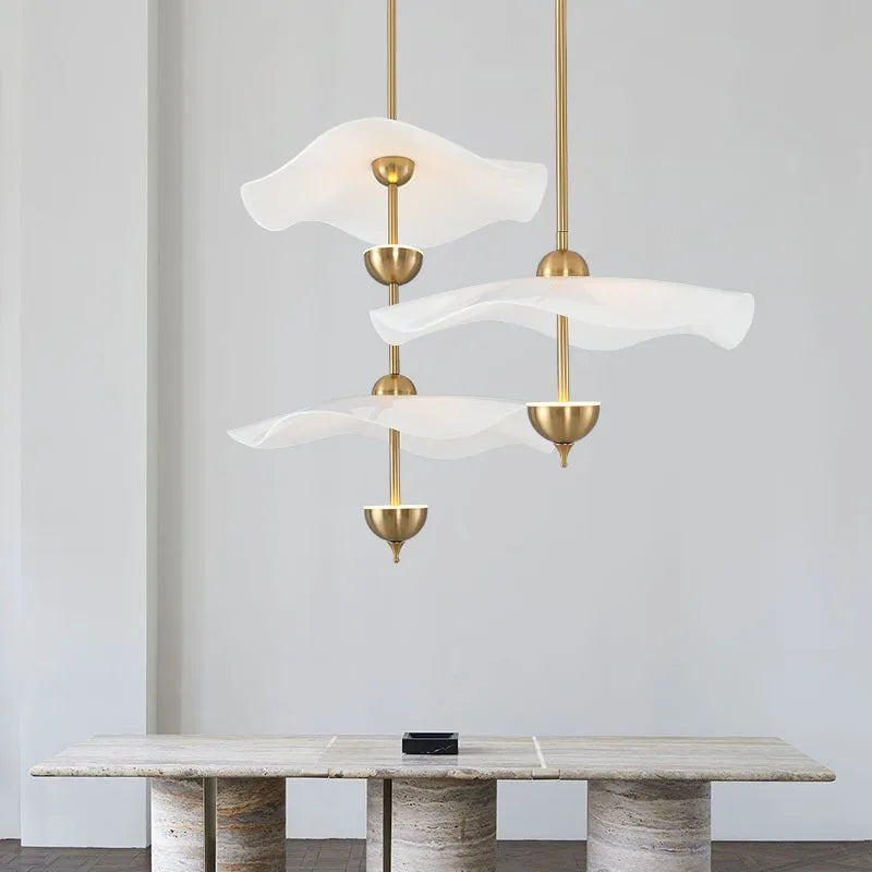 lámpara creativa nórdica en forma de loto para decoración interior