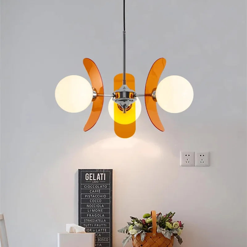 Lámpara antigua de vidrio para decoración interior elegante