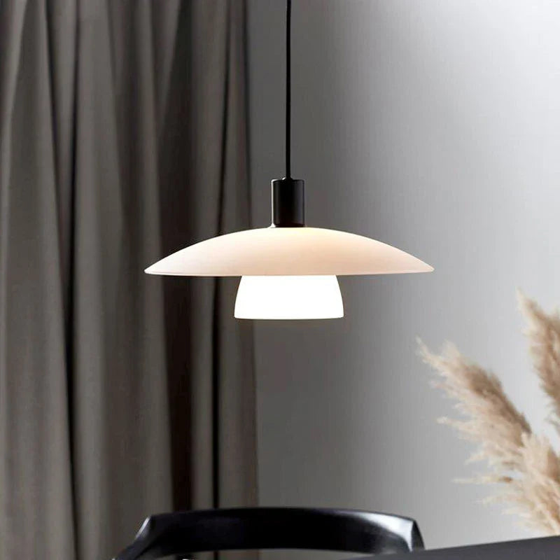 lámpara de techo de vidrio estilo japonés minimalista para restaurante y café