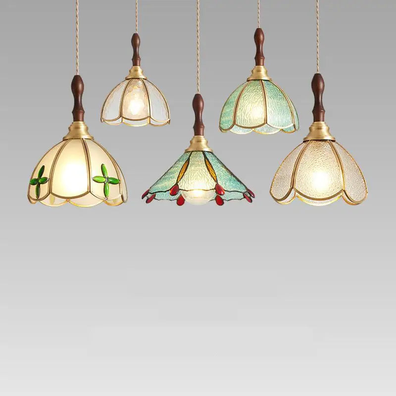 Lámpara vintage cobre retro diseño