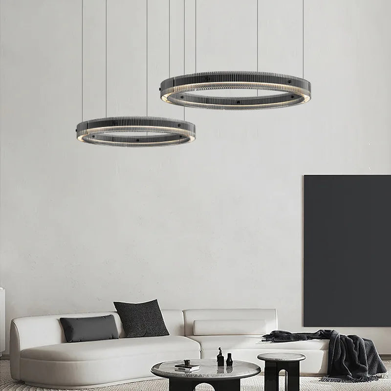 lustre nórdico moderno en vidrio LED de lujo
