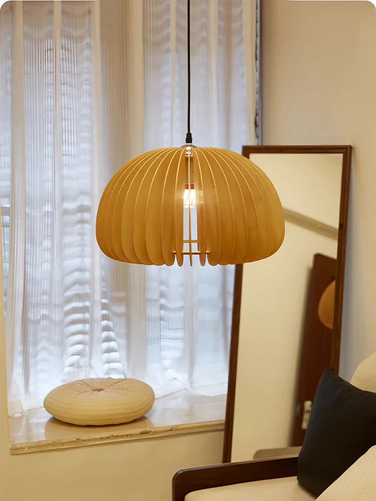 Lámpara de madera estilo japonés retro para decoración creativa