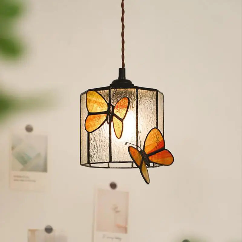 lámpara multicolor estilo tiffany para iluminación interior infantil
