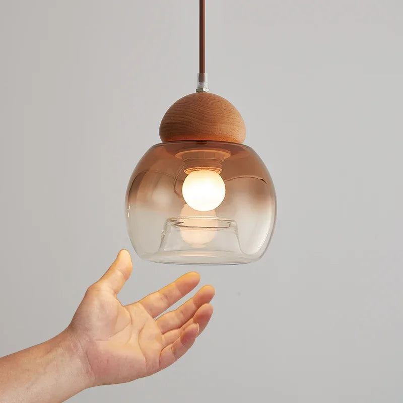 Lámpara de araña retro colgante de vidrio para decoración moderna