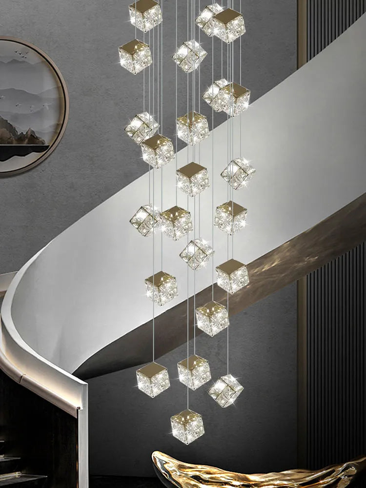 lámpara cuadrada moderna de cristal para iluminación de diseño