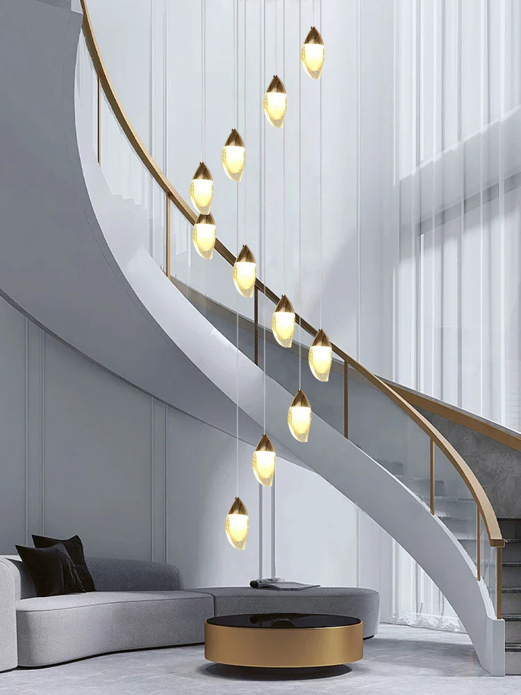 lámpara de cristal diseño de lujo para iluminación moderna