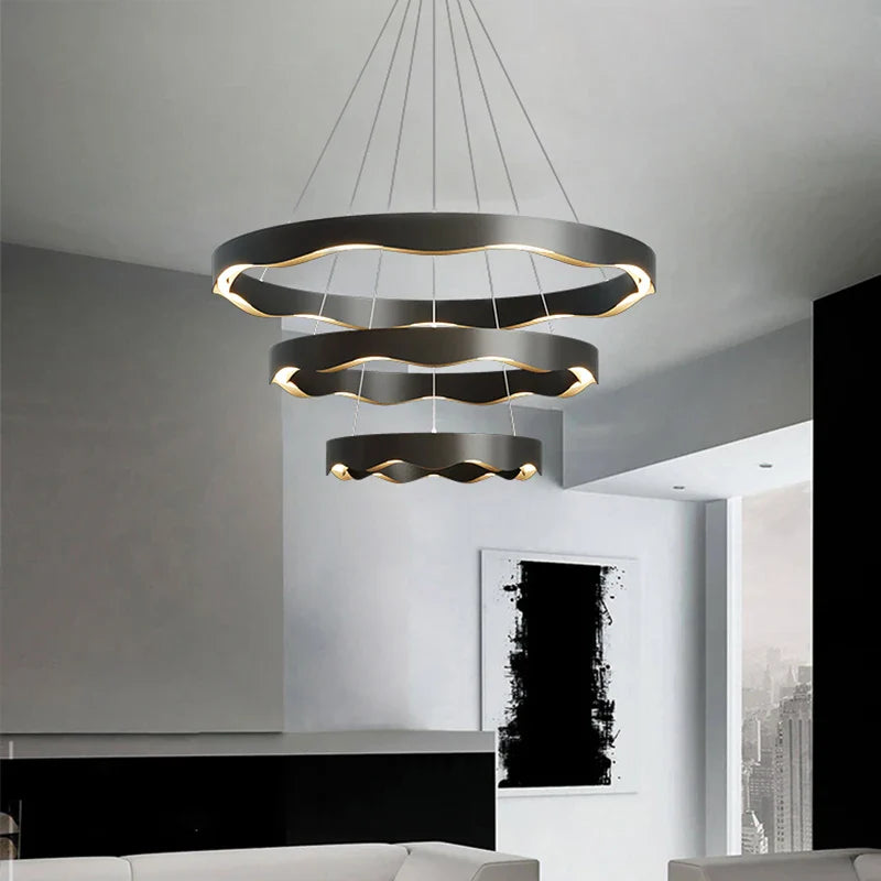 lámpara colgante nórdica creativa led minimalista moderna redonda