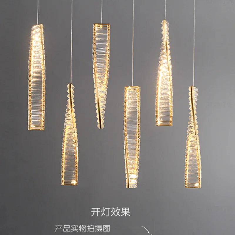 lámpara de cristal diseño moderno para ambiente elegante