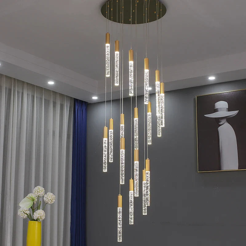 Lámpara de techo de cristal moderna elegante