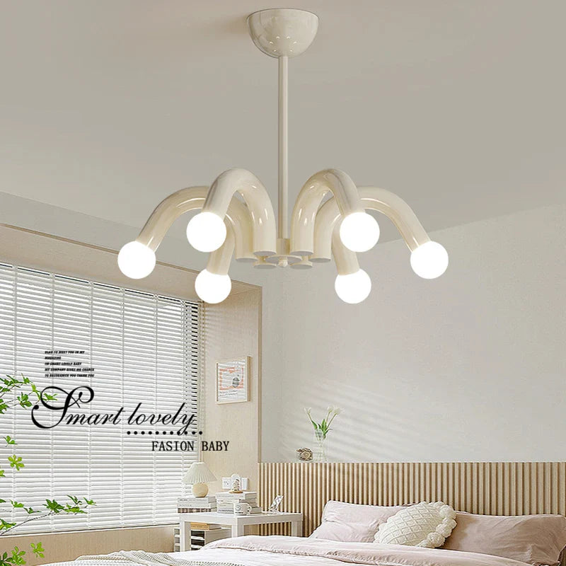 lámpara romántica de metal con tubería de agua LED para interior