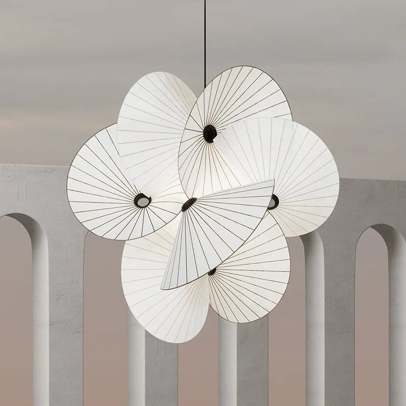 Lámpara colgante de tela de diseño con iluminación y cable ajustable