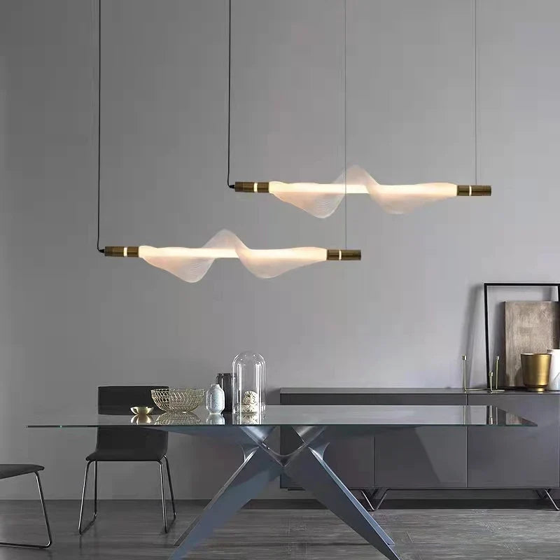 Lámpara colgante LED art déco contemporánea