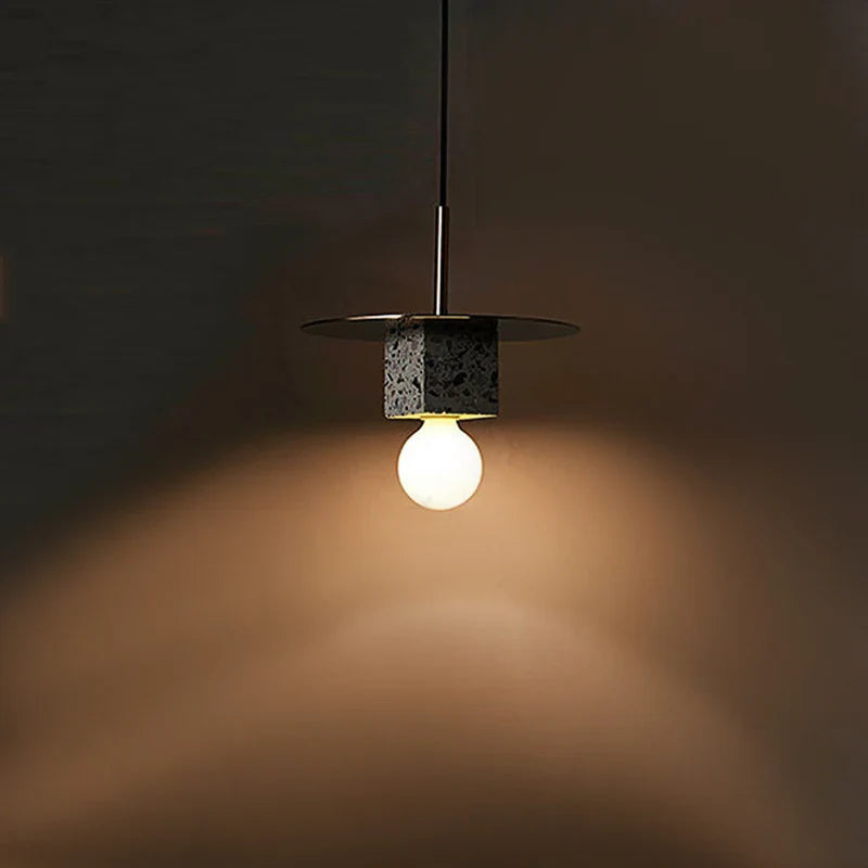 lustre de mármol natural de lujo luz LED creativa