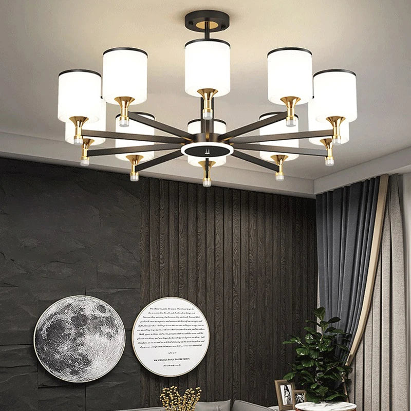 lámpara nórdica de 15 cabezas diseño moderno de lujo para interior luminoso