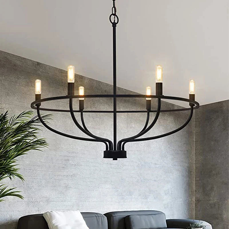Lámpara de techo retro industrial metálica elegante