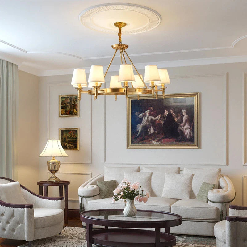 Clásico elegante candelabro americano luminoso