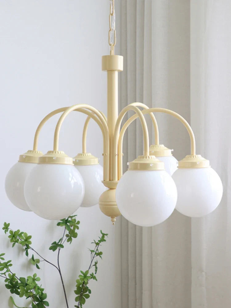 lámpara de techo de vidrio retro para decoración interior nórdica