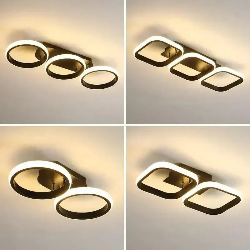 Lámpara de araña de diseño minimalista elegante y luminosa