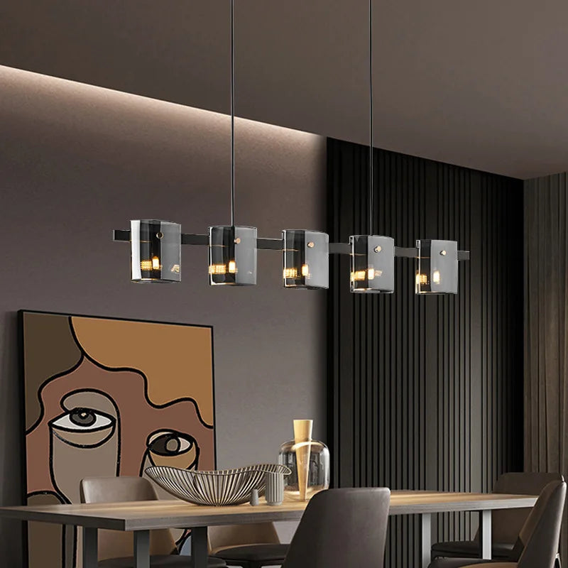 Lámpara elegante de vidrio italiano contemporáneo