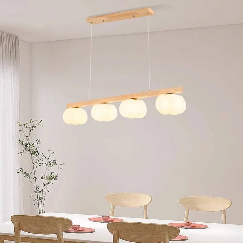 Lámpara de madera natural cálida