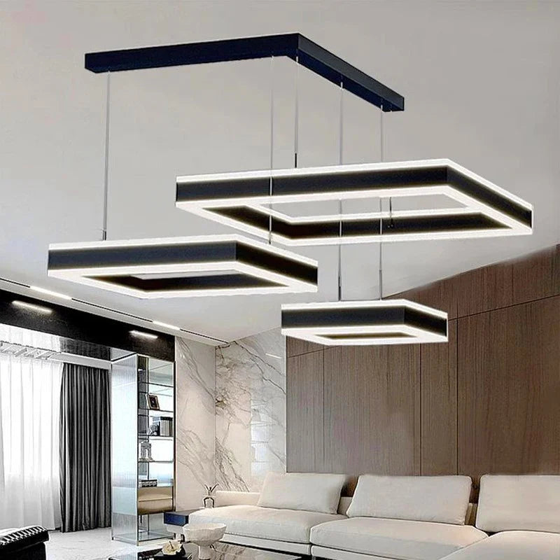 suspensión nórdica decoración interior lustre iluminación salón