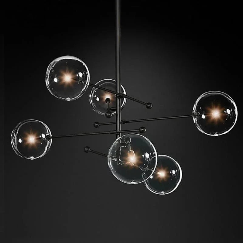 lámpara nórdica de vidrio en bola para iluminación decorativa